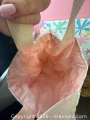 MaxSold Auction: Handmade Padded Medium Cotton/Canvas Tote Bag with Small Floral Print - Hamilton (Ontario, Canada) SELLER MANAGED Downsizing Online Auction - Kensington Avenue North