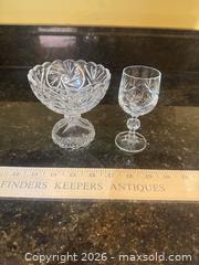 MaxSold Auction: Crystal Cut Glass Compote and Stemmed Cordial Lot - Knightdale (North Carolina, USA) PARTNER MANAGED Downsizing Online Auction - Sycamore Street