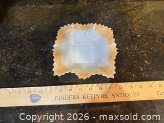 MaxSold Auction: Glassware Lot: Milk Glass Ruffled Dish, Cut Tumbler & Small Bowl - Knightdale (North Carolina, USA) PARTNER MANAGED Downsizing Online Auction - Sycamore Street
