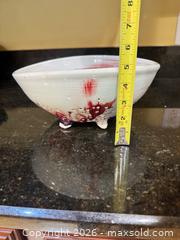MaxSold Auction: Handmade Ceramic Stoneware Bowls, Red Interior & Dual Exteriors — Lot of 2 - Knightdale (North Carolina, USA) PARTNER MANAGED Downsizing Online Auction - Sycamore Street