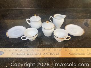 MaxSold Auction: Kahla Porcelain Tea Set Made in GDR, White with Gold Trim - Knightdale (North Carolina, USA) PARTNER MANAGED Downsizing Online Auction - Sycamore Street
