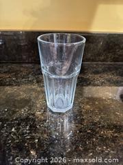 MaxSold Auction: Set of 6 Clear Faceted/Ribbed Glass Tumblers 10–12 oz - Knightdale (North Carolina, USA) PARTNER MANAGED Downsizing Online Auction - Sycamore Street