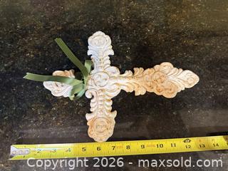 MaxSold Auction: Seth Thomas Wooden Metronome, Ornate Wall Cross & Metal Dog Figurine - Knightdale (North Carolina, USA) PARTNER MANAGED Downsizing Online Auction - Sycamore Street
