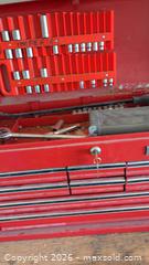 MaxSold Auction: Mastercraft Red Steel Top Chest / Tool Box with Tools - Mapleton (Ontario, Canada) PARTNER MANAGED Downsizing Online Auction - Wellington County Road 109