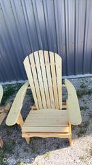MaxSold Auction: Pair of Wooden Folding Adirondack Chairs, Natural Unfinished - Mapleton (Ontario, Canada) PARTNER MANAGED Downsizing Online Auction - Wellington County Road 109