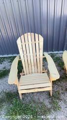 MaxSold Auction: Pair of Wooden Folding Adirondack Chairs, Natural Unfinished - Mapleton (Ontario, Canada) PARTNER MANAGED Downsizing Online Auction - Wellington County Road 109