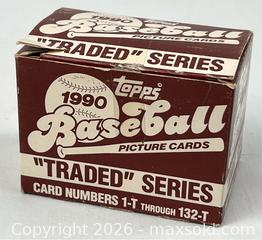 MaxSold Auction: 1990 Topps “Traded” Series Baseball Cards - Campbell (California, USA) PARTNER MANAGED Estate Sale Online Auction - Dell Avenue