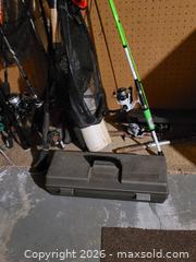 MaxSold Auction:  Spinning Rods, Reels, Landing Nets & Plastic Tackle Case B - Central Frontenac (Ontario, Canada) Downsizing Online Auction - Clement Road