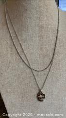 MaxSold Auction: Connected Double Chain Necklace With Polished Tear Drop Pendant - Toronto (Ontario, Canada) SELLER MANAGED Downsizing Online Auction - O'connor Drive (CONDO)