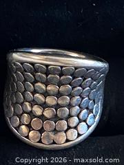 MaxSold Auction: MCM Beaded Concave Sterling Silver Ring: Oxidized Bali Design - Toronto (Ontario, Canada) SELLER MANAGED Downsizing Online Auction - O'connor Drive (CONDO)