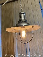 MaxSold Auction: MCM Industrial Nautical Chrome Large Pendant Light with Glass Shade - Toronto (Ontario, Canada) SELLER MANAGED Downsizing Online Auction - O'connor Drive (CONDO)