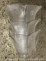 MaxSold Auction: Set of 3 Vintage Art Deco Lamp Shade Clear Stars W/Ribs - Toronto (Ontario, Canada) SELLER MANAGED Downsizing Online Auction - O'connor Drive (CONDO)