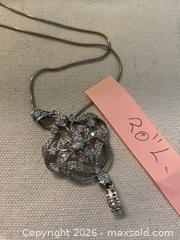 MaxSold Auction: Sterling Silver Edwardian/Art Nouveau/Victorian Pendant Necklace - 20" L - Toronto (Ontario, Canada) SELLER MANAGED Downsizing Online Auction - O'connor Drive (CONDO)
