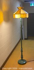 MaxSold Auction: Vintage 70s Tiffany-Style Stained Glass Floor Lamp on Wood Base - 55.5" Tall - Toronto (Ontario, Canada) SELLER MANAGED Downsizing Online Auction - O'connor Drive (CONDO)