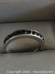 MaxSold Auction: Vintage Dana 10K White Gold Channel-Set Eternity Ring with Black Stones - Toronto (Ontario, Canada) SELLER MANAGED Downsizing Online Auction - O'connor Drive (CONDO)