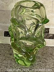 MaxSold Auction: Vintage MCM Jan Beranek Art Glass Vase Skrdlovice Sommeroso Vase Uranium Glows, 8.5 in - Toronto (Ontario, Canada) SELLER MANAGED Downsizing Online Auction - O'connor Drive (CONDO)