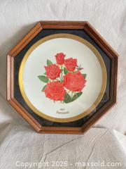 MaxSold Auction: Gorham 1977 Limited Edition Decorative Rose Plate in Frame 15” - Toronto (Ontario, Canada) SELLER MANAGED Downsizing Online Auction -  Weston Road (CONDO)