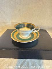 MaxSold Auction: Porcelain Green and White Teacup with Saucer, Gilt Banding Bavaria Johann Haviland - Toronto (Ontario, Canada) SELLER MANAGED Downsizing Online Auction -  Weston Road (CONDO)