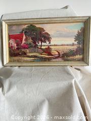 MaxSold Auction: Signed (Robert Wood?) Oil Landscape on Canvas, Framed, 14.5 x 26.5 inches  - Toronto (Ontario, Canada) SELLER MANAGED Downsizing Online Auction -  Weston Road (CONDO)