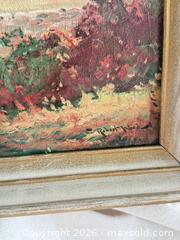 MaxSold Auction: Signed (Robert Wood?) Oil Landscape on Canvas, Framed, 14.5 x 26.5 inches  - Toronto (Ontario, Canada) SELLER MANAGED Downsizing Online Auction -  Weston Road (CONDO)