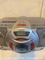 MaxSold Auction: Sony Portable Stereo Boombox with CD, Cassette & AM/FM - Toronto (Ontario, Canada) SELLER MANAGED Downsizing Online Auction -  Weston Road (CONDO)