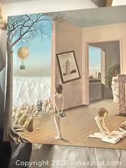 MaxSold Auction: Surrealist Figurative Landscape Poster 1975, Between the Holes of Memory by Swiss Artist - Toronto (Ontario, Canada) SELLER MANAGED Downsizing Online Auction -  Weston Road (CONDO)