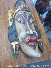 MaxSold Auction: Balinese Wood Wall Mask with Hanging Hardware - San Rafael (California, USA) PARTNER MANAGED Reseller Online Auction - Du Bois