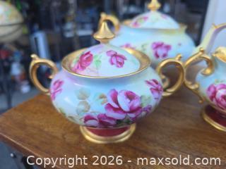MaxSold Auction: D'Arcy's Hand-Painted Porcelain 3-Piece Tea Set - San Rafael (California, USA) PARTNER MANAGED Reseller Online Auction - Du Bois