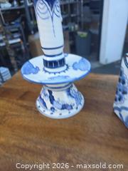 MaxSold Auction: Pair of Delft-Style Blue & White Porcelain Pieces - San Rafael (California, USA) PARTNER MANAGED Reseller Online Auction - Du Bois