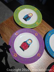 MaxSold Auction: World Market Matryoshka Floral Border Dinner Plates, Set of 4 - San Rafael (California, USA) PARTNER MANAGED Reseller Online Auction - Du Bois