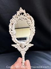 MaxSold Auction: Antique Victorian Hand Mirror Cast Iron - Campbell (California, USA) SELLER MANAGED Downsizing Online Auction - Dell Avenue