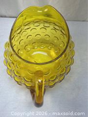 MaxSold Auction: VTG Amber Blenko Vineyard Cadmium Glow Bubble Handle Pitcher Blown Glass - Campbell (California, USA) SELLER MANAGED Downsizing Online Auction - Dell Avenue