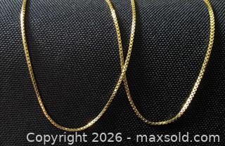 MaxSold Auction: 14K Yellow Gold Box-link Chain - Ottawa (Ontario, Canada) PARTNER MANAGED Downsizing Online Auction - Lonsdale Road.