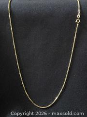 MaxSold Auction: 18K Yellow Gold Box-link chain - Ottawa (Ontario, Canada) PARTNER MANAGED Downsizing Online Auction - Lonsdale Road.