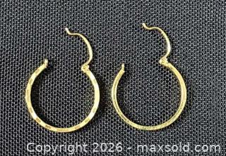 MaxSold Auction: Pair of 14K Yellow Gold Hoop Earrings - Ottawa (Ontario, Canada) PARTNER MANAGED Downsizing Online Auction - Lonsdale Road.