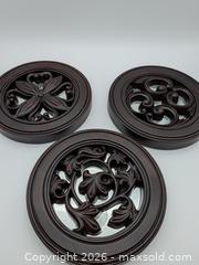 MaxSold Auction: Bombay 12" Vine Mirrored Wall Plaques / Art - Set of 3 - Cobourg (Ontario, Canada) SELLER MANAGED Downsizing Online Auction - Division Street