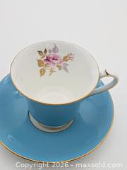 MaxSold Auction: Vintage Aynsley Fine Bone China Teacup & Saucer Set - Solid Blue - Cobourg (Ontario, Canada) SELLER MANAGED Downsizing Online Auction - Division Street