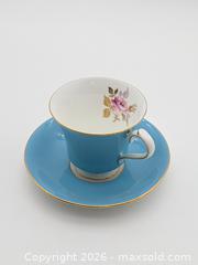 MaxSold Auction: Vintage Aynsley Fine Bone China Teacup & Saucer Set - Solid Blue - Cobourg (Ontario, Canada) SELLER MANAGED Downsizing Online Auction - Division Street