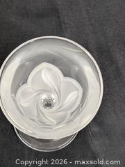 MaxSold Auction: Vintage Frosted Floral Petal Stemware Wine Glasses - Set of 5 - Cobourg (Ontario, Canada) SELLER MANAGED Downsizing Online Auction - Division Street
