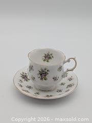 MaxSold Auction: Vintage Queen's "Violet" Countryside Series Fine Bone China Teacup & Saucer Set - Cobourg (Ontario, Canada) SELLER MANAGED Downsizing Online Auction - Division Street