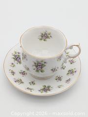 MaxSold Auction: Vintage Queen's "Violet" Countryside Series Fine Bone China Teacup & Saucer Set - Cobourg (Ontario, Canada) SELLER MANAGED Downsizing Online Auction - Division Street