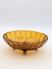 MaxSold Auction: Vintage Retro Amber Glass Footed Oval Fruit / Centerpiece Bowl - Cobourg (Ontario, Canada) SELLER MANAGED Downsizing Online Auction - Division Street