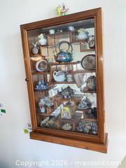 MaxSold Auction: Wall-Mounted Curio Display Cabinet with Glass Door, 16.5 x 4.5 x 25 in - Richmond Hill (Ontario, Canada) Estate Sale Online Auction - Weldrick Road