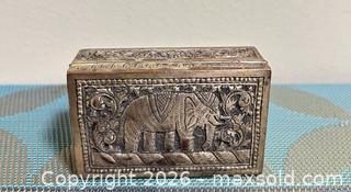 MaxSold Auction: Vintage Silver-Plated Elephant Floral Trinket Box Marked 92.5 - Surrey (British Columbia, Canada) SELLER MANAGED Downsizing Online Auction -  85 B Avenue