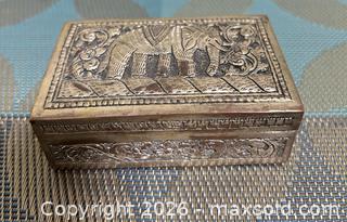 MaxSold Auction: Vintage Silver-Plated Elephant Floral Trinket Box Marked 92.5 - Surrey (British Columbia, Canada) SELLER MANAGED Downsizing Online Auction -  85 B Avenue