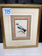 MaxSold Auction: 1 Framed Hand-Colored Copperplate Engraving of Bird — & 1 print of Birds B. Gerstner - Warwick (Rhode Island, USA) SELLER MANAGED Reseller Online Auction - Warwick Avenue