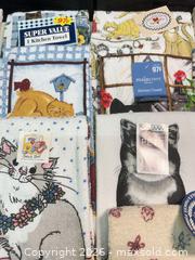 MaxSold Auction: Assorted Cat Novelty Kitchen Towels - Multicolor Cotton/Terry (20) - Warwick (Rhode Island, USA) SELLER MANAGED Reseller Online Auction - Warwick Avenue