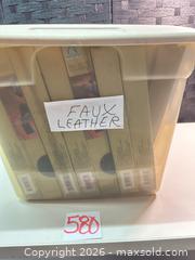 MaxSold Auction: CS Faux Leather Sample Strips Assorted Colors (85) - Warwick (Rhode Island, USA) SELLER MANAGED Reseller Online Auction - Warwick Avenue