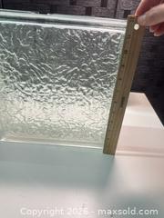 MaxSold Auction: Glass Block Textured/Hammered Clear Slight Green Tint 10–11 in - Warwick (Rhode Island, USA) SELLER MANAGED Reseller Online Auction - Warwick Avenue