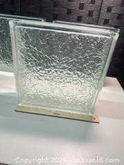 MaxSold Auction: Glass Block Textured/Hammered Clear Slight Green Tint 10–11 in - Warwick (Rhode Island, USA) SELLER MANAGED Reseller Online Auction - Warwick Avenue
